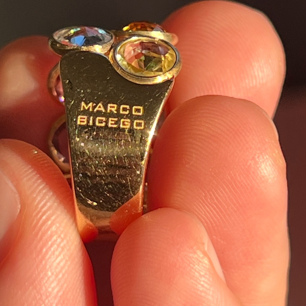 Marco Bicego 18karat Gold Ring with Multi-Colored Gemstones - Picture 3 of 12